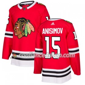 Adidas Maillot de Hockey Chicago Blackhawks Artem Anisimov 15 2017-2018 Rouge Authentic - Homme